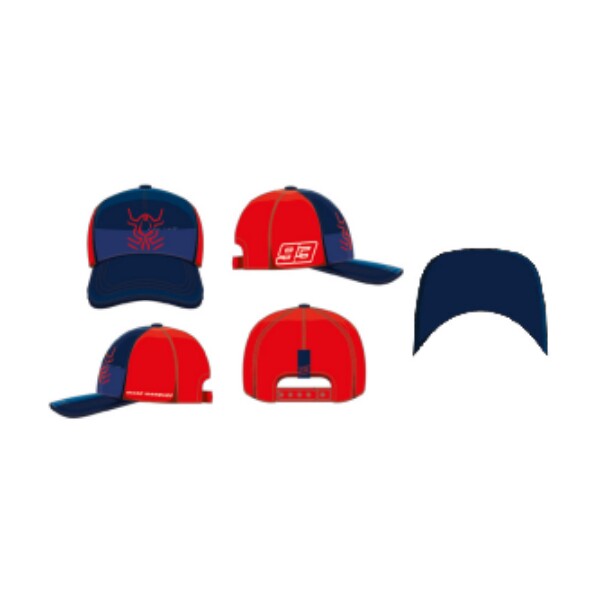 Тюнинг мотоцикла mm93马奎斯联名款motogp摩托车户外遮阳帽防晒帽时尚潮鸭舌帽男士 No brand