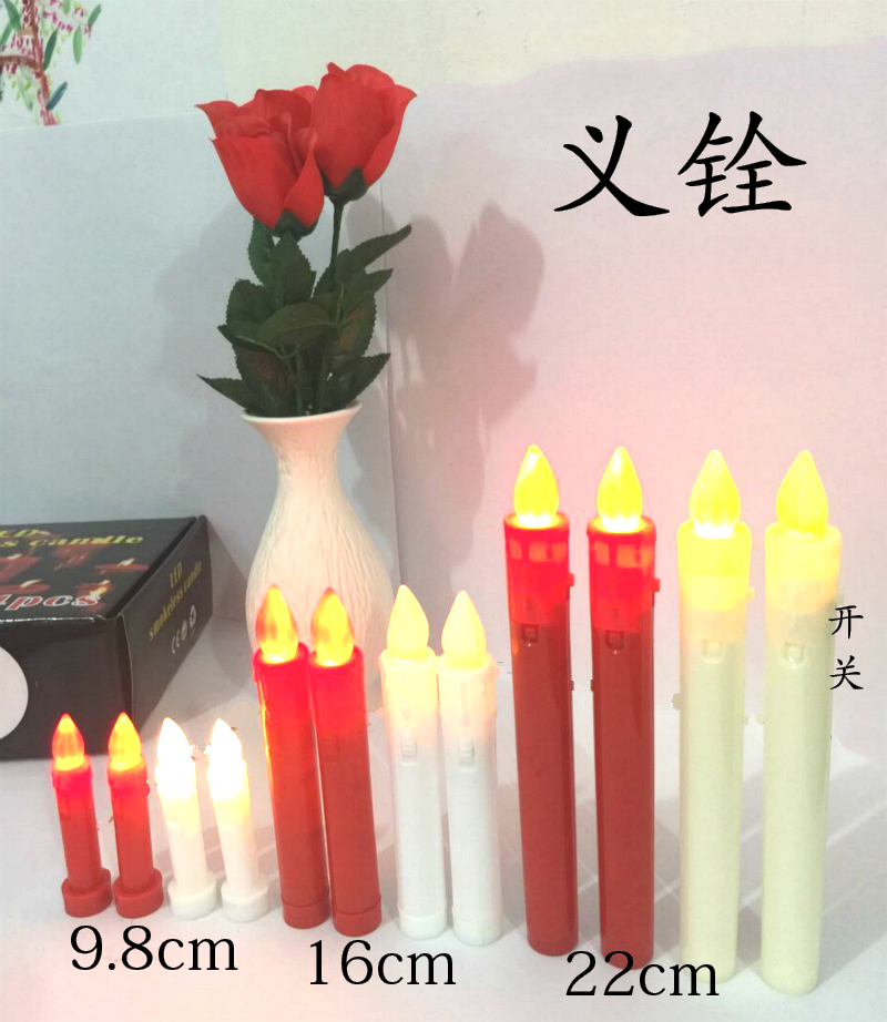 Long bar electronic candle 9 8cm 16cm flat candlestick church for the direct sales of the Buddhist manufacturer to simulate led candles