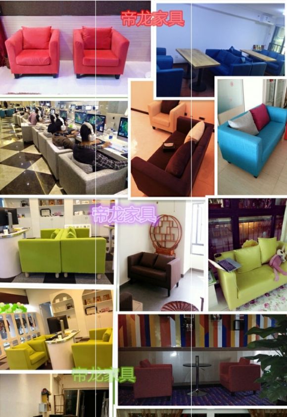 Miễn phí vận chuyển đơn giản mục vụ Mediterranean căn hộ nhỏ Vải đơn hoặc đôi ba ghế sofa sofa khách sạn cà phê quán cà phê - Ghế sô pha ghế sofa gỗ kéo ra thành giường