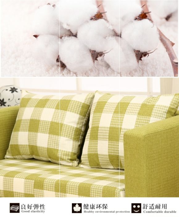 Miễn phí vận chuyển đơn giản mục vụ Mediterranean căn hộ nhỏ Vải đơn hoặc đôi ba ghế sofa sofa khách sạn cà phê quán cà phê - Ghế sô pha ghế sofa gỗ kéo ra thành giường