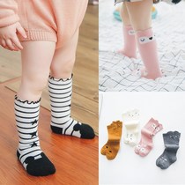 Baby stockings Spring and summer thin loosened knee cotton newborn baby baby high tube stockings