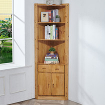 Full solid wood corner cabinet wall corner storage cabinet corner shelf Living room lockers corner cabinet corner cabinet Berwood furniture