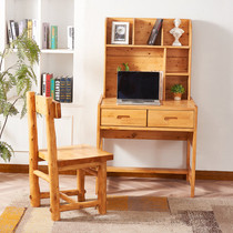 Berwood Solid Wood Desk Computer Desktop Desk Home Study Desk Student Desk With Bookshelf Combined Children Writing Desk