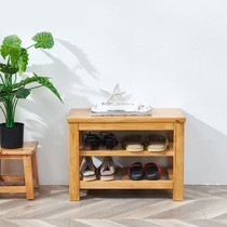 Nordic solid wood changing shoes stool minimalist modern door hall stool wear stool footstool storage stool living-room Berwood furniture
