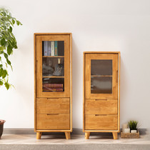 Full solid wood TV Cabinet Side Cabinet Berwood Furniture Standing Cabinet Living-room Lockers Modern Minimalist Side Cabinet Sofa Leaning Cabinet