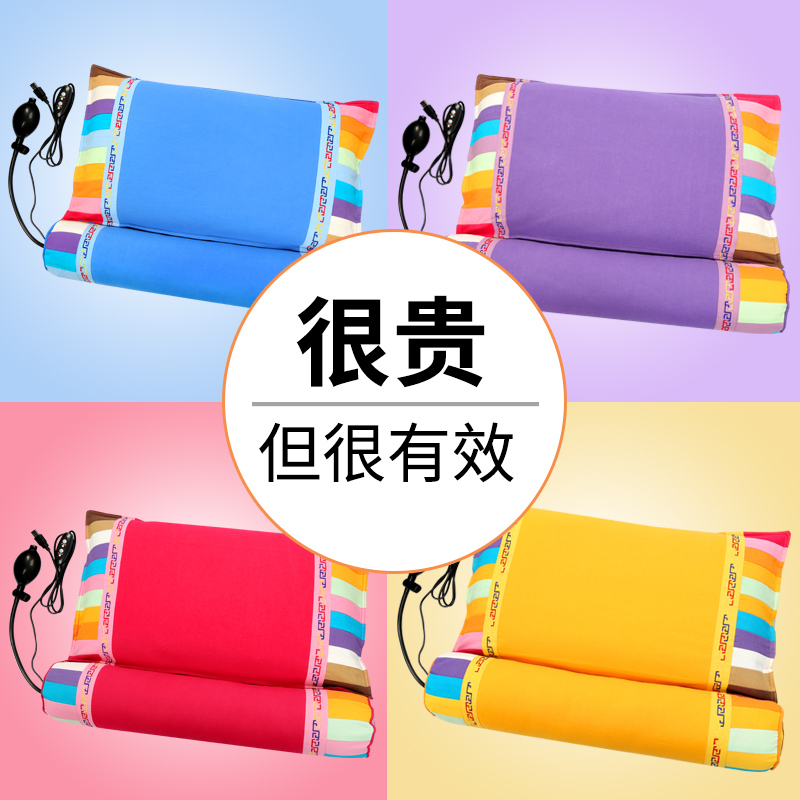 Double Marvel Buckwheat Pillow Cervical Spine Pillow Cassiae Cylindrical Hard Pillow Sleeping Inflatable Electric Heating Adult Pillow