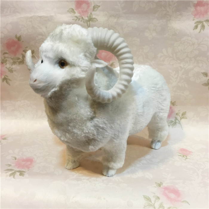 Simulation Animal Model Sheep Art Crafts Gift Hem Accessories Shooting Props Plush Dolls Home Decoration Items Swing pieces