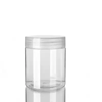 Factory direct 80ml transparent wide mouth plastic bottle 80g cream jar plastic lid aluminum cap wide mouth bottle