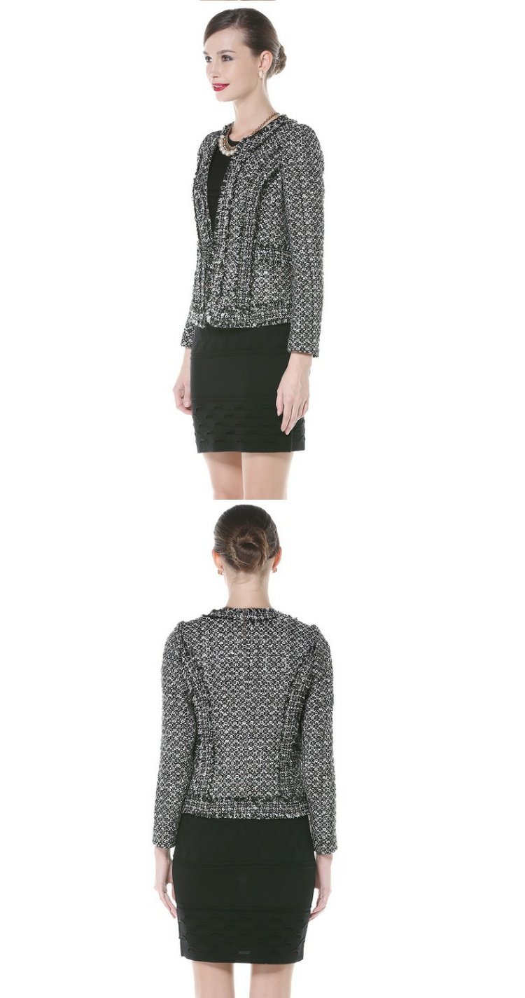 EVENY Eve Xin Yue phụ nữ mùa xuân mới trưởng thành của phụ nữ phù hợp với áo khoác vải tweed giá 3580 - Business Suit vest nữ