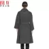 Eve Xinyue Tmall Women Winter Mới Ren Thắt lưng Eo Lapel Twill Áo len dài Accentuated eo áo