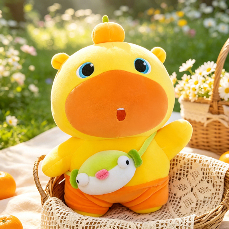 Super Cute Shoulder Bag Pufferfish Capybara Plush Toy Doll Stuffed Animal Birthday Gift for Boyfriend/Girlfriend
