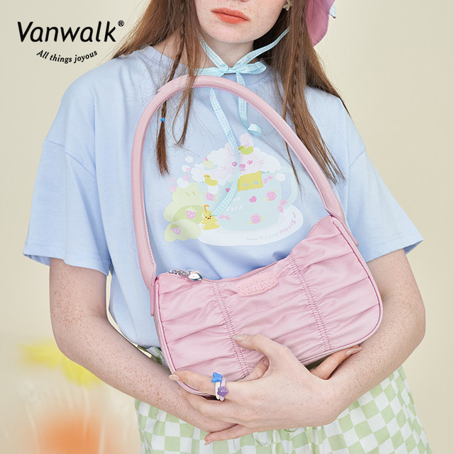 VANWALK seaside diary summer niche high-end armpit bag French girl baguette bag portable shoulder bag