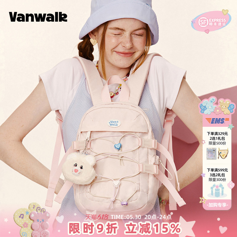 Vanwalk Outdoor Travel Mini Backpack for Girls, Small Travel Backpack, Lightweight Hiking Backpack