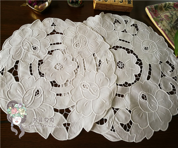 June ex-gratia foreign trade export British disc with buckle flower full workmanship round cover towels decorative towels