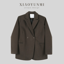 Xiaoyunmi's hair suit female autumn winter coffee small suit salt fried street design small crowd suit