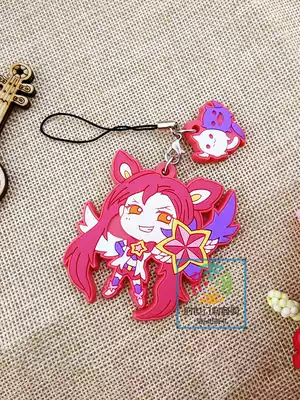 Rubber keychain custom company logo advertising diy Net red soft glue cute mobile phone pendant custom
