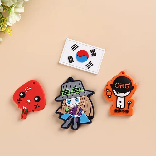 Брелок из ПВХ, мультяшная подвеска, с печатью вашего логотипа, подарок на день рождения