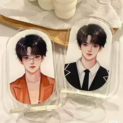 Acrylic humanoid standing brand custom Star photo desktop pendant custom diy animation cartoon key chain chain