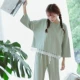 Modal pyjama nữ dài tay mỏng phần mùa xuân hè và mùa thu cotton mùa thu mùa thu băng lụa phục vụ nhà có thể được mặc đồ bộ ống suông