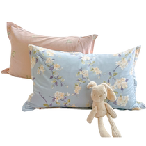 Small floral cotton pillowcases pair of cotton pillowcases single 48x74 female dormitory pillow core liner cover summer 2