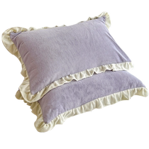 Winter Milk Pillowcase A pair of household coral velvet single pillow sleeve dorm princess wind pillow core