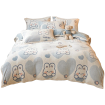 Thickened milk plus velvet quilt cover single piece winter coral velvet childrens single quilt cover 150x200 quilt cover