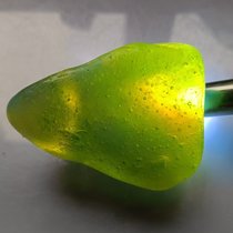 Actual shot of Inner Mongolias Alxa strange stone Ayu Gobi Stone Big Beach handle piece translucent light blue agate rough stone