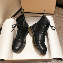  Black dr Martin boots female British style Dr 2020 spring and autumn new soft cowhide 1460 thick-soled motorcycle boots tide