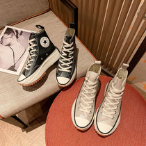  Zhao Lusi Xiao Zhan The same jw joint shoes womens leather thick-soled heightening casual shoes womens high-top muffin sneakers