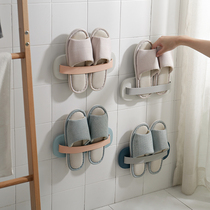 Bathroom Slippers Rack Wall Hanging Free Punch-Free Hook Toilet Toilet Drain Containing Shelf Dorm Shelve