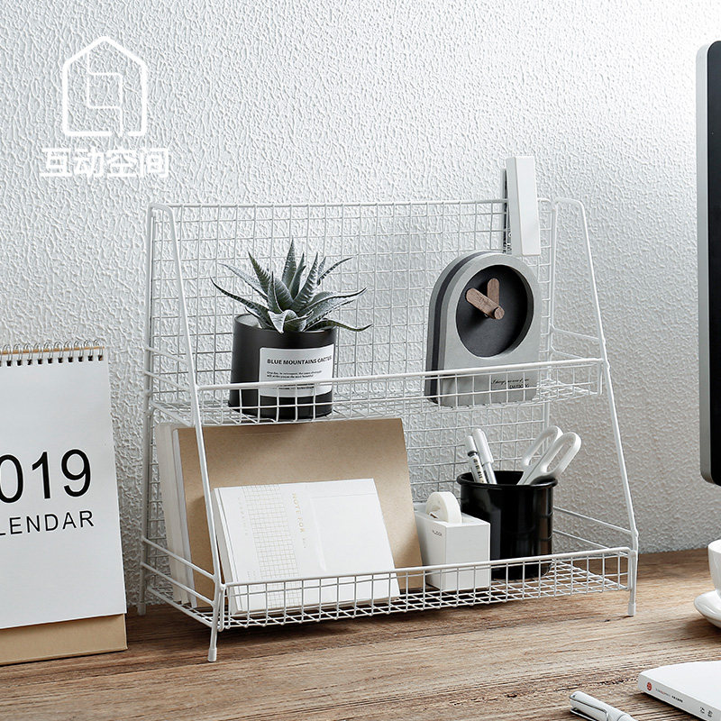 Nordic ins Desktop Cosmetic Storage Floor Rack Iron Art Multilayer Kitchenette Shelve Shelve Shelve Shelve Shelve