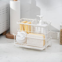 Kitchen rack countertop household rag drain rack no punching rack sponge bowl chopsticks storage box artifact