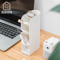 Multifunctional pen holder storage box creative fashion cute student office desktop personality simple oblique pen barrel