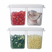 Kitchen Mini Fresh-keeping box onion ginger and garlic food sealed box transparent food storage box small size 2 packs