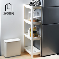 Multilayer shelving toilet bathroom toilet floor plastic storage rack movable ground floor toilet shelf