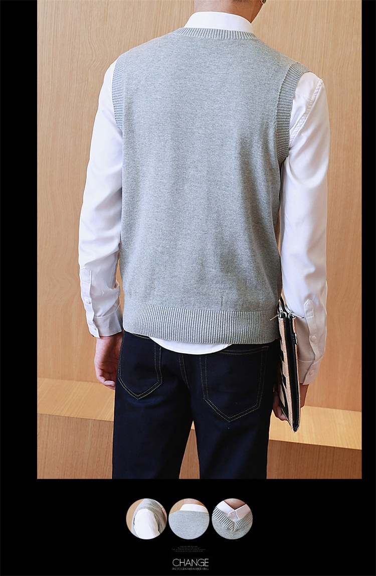 Débardeur homme Woolen gilet pour automne - Ref 1593598 Image 32