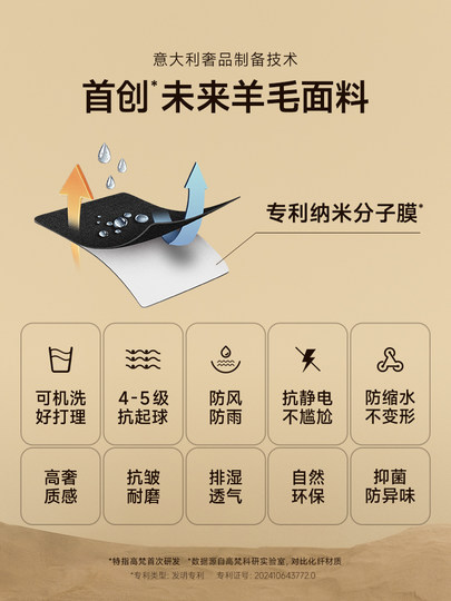 【杨幂同款】高梵黑金鹅绒服未来羊毛4.0五分户外羽绒服女冬外套