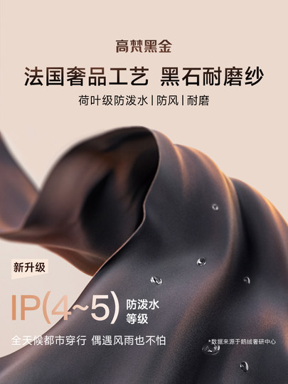 [Gaofan Black Gold Гусиный пуховик] Функциональный пуховик 3.0 с восемью сетками Уличная черная зимняя ветрозащитная и водонепроницаемая куртка