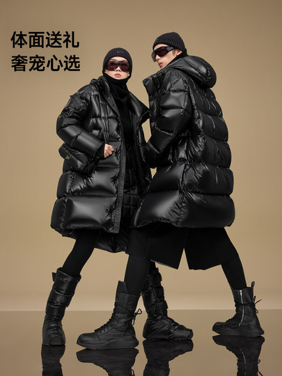 Пуховик Gaofan Black Gold Pioneer 5.0 с шестью отделениями для хранения, средней длины, в стиле Лу Юйсяо, зима 2025