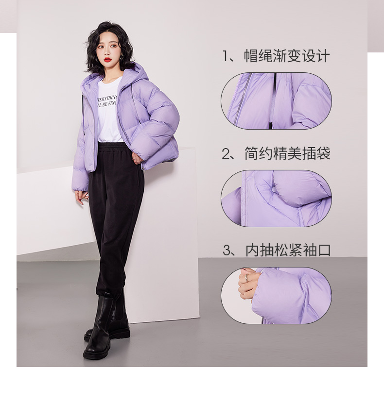 明星同款 高梵 零压短款羽绒服 面包服 图4