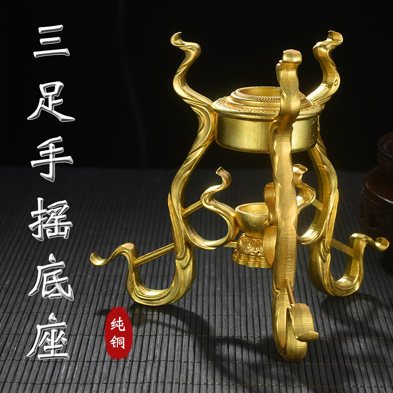 Pure copper hand turning via wheel warp drum trifoot crank base classic paragraph