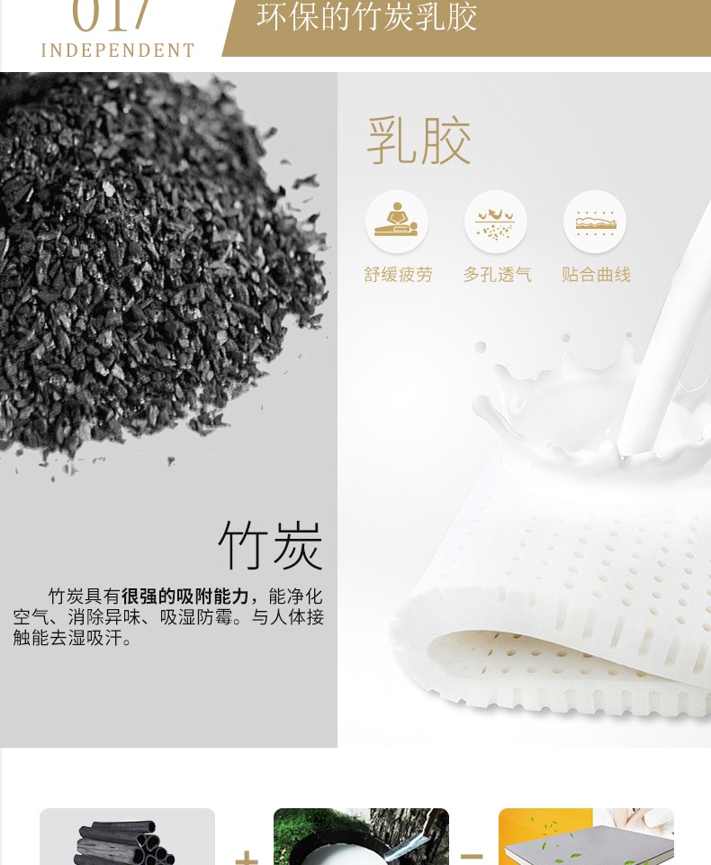 Wei Lan Phim than màu xám túi xuân cọ nệm cao su cọ dừa kép cứng nệm 1,8 1,5 m - Nệm nệm cao su kymdan