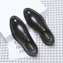 Summer 2022 new Korean version Leisure Inn mens shoes Inner heightening business positive dress black Pointed Tide Shoes mens shoes