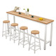 Bar table household simple narrow table dining table coffee milk tea shop high table long table bar simple table and chair set