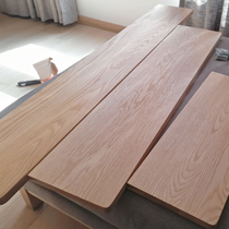 Plain solid wood partition shelf board bookshelf log board wall shelf Wall Wall storage rack custom oak