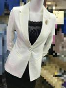 Tianzi li người chính hãng phù hợp với bông mới linean áo khoác thường ngắn nhỏ phù hợp với bảy phần tay thon thả một nút xuân