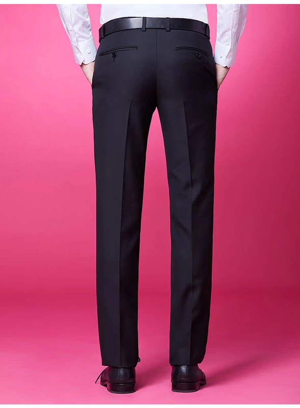 Quần đen Seno nam mỏng thời trang ấm áp 50% len len phù hợp với quần kinh doanh phù hợp với quần