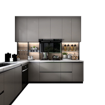 Gold Medal Kitchen Cabinets Overall Small Apartment Quartz Stone Countertops Kitchen Cabinets Customized Stove Cabinets Integrated Decoration