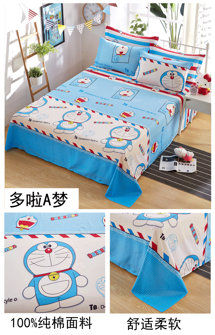 Trẻ em tinh khiết bông vải giường đơn mảnh phim hoạt hình công chúa phong cách ký túc xá 1.2m đơn 1,5 / 1,8 m custom-made bông - Khăn trải giường bộ ga giường