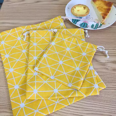 Cotton and linen handmade bag storage bag Family bundle pocket Bundle pocket Candy gift MINI small cloth bag